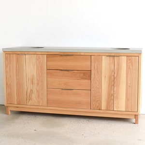 Double Sink Wood Vanity / 72" Modern Vanity Bathroom Console / SHIPS FREE!