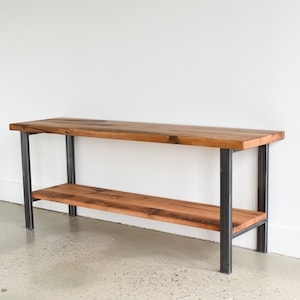 Reclaimed Media Console / Industrial Open Shelf TV Stand image 1