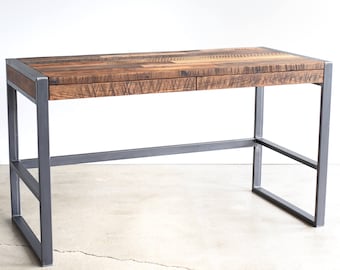 Reclaimed Barn Wood 2-Drawer Desk / Industrial Patchwork Desk