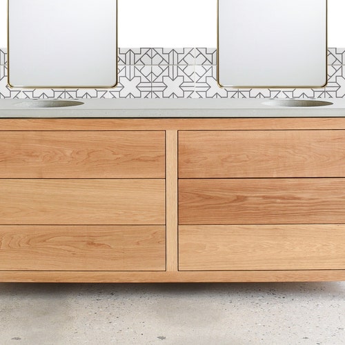 Solid Wood Bathroom Vanity / 48 Mid Century Modern - Etsy