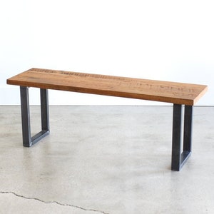 The Foundry Bench Reclaimed Wood Beam Rustic Bench - Dining