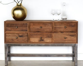 Rustic Reclaimed 6-Drawer Storage Buffet