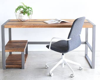 Reclaimed Wood Desk / Industrial Office Desk