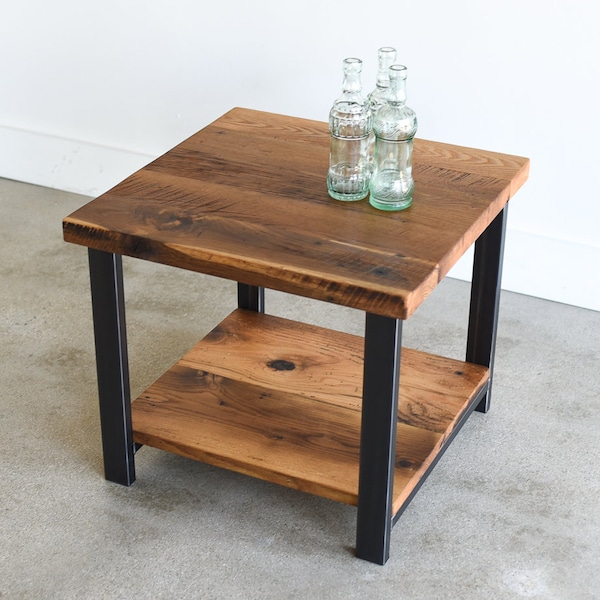Rustic End Table - Etsy