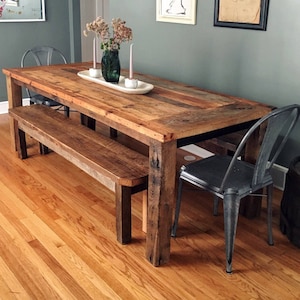 Reclaimed Wood Farmhouse Dining Table