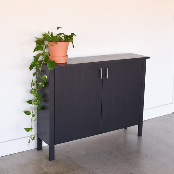 Entryway Console Table Black Storage Console Etsy