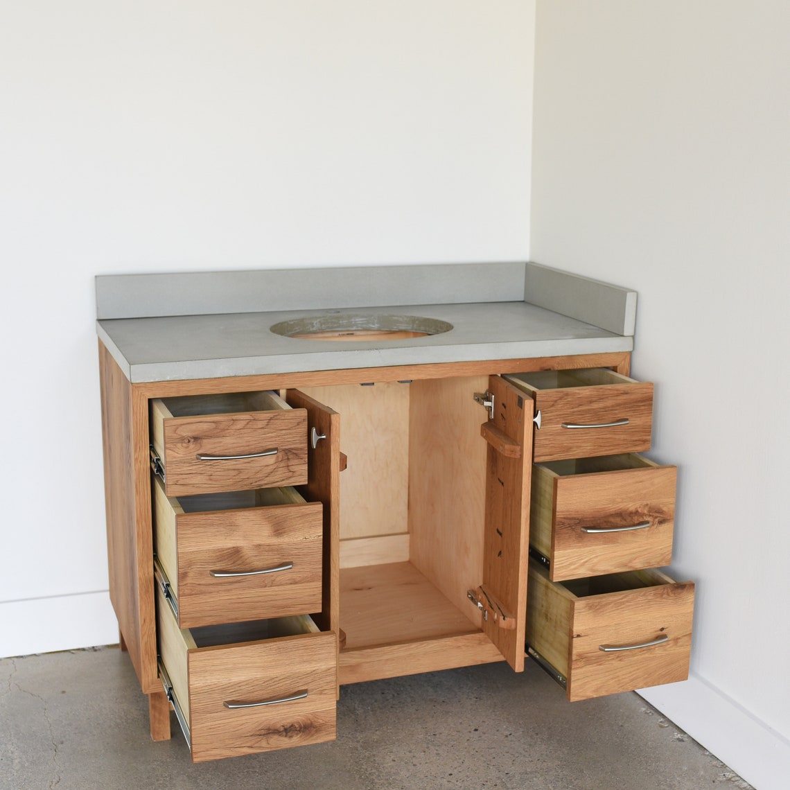 Solid Wood Bathroom Vanity / 48 Mid Century Modern - Etsy