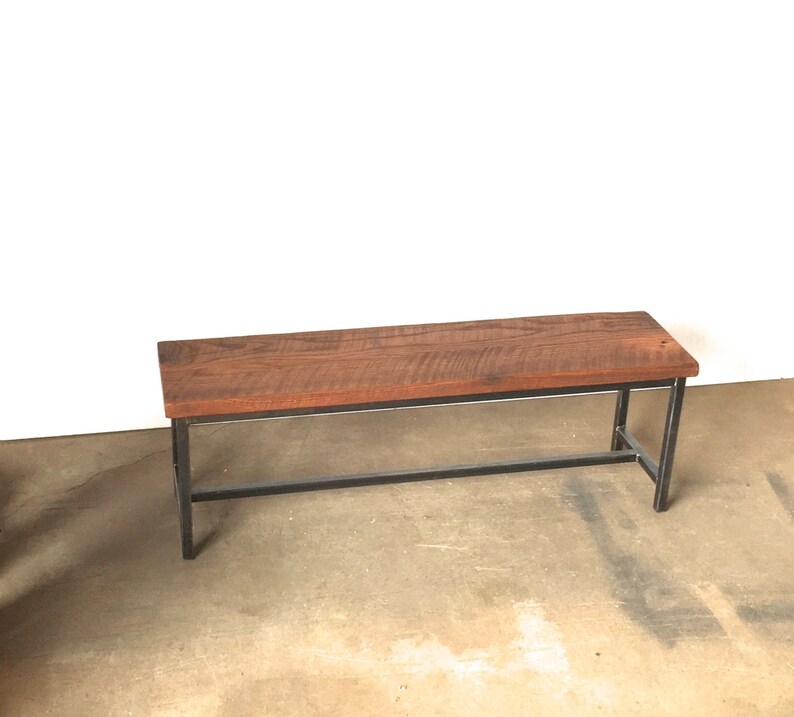 Industrial Reclaimed Wood Bench image 3