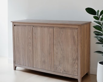 3-Door Mid- Century Storage Cabinet