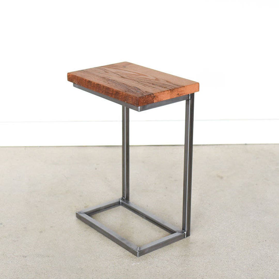 Wide Reclaimed Wood Ctable / Industrial Metal Cend Table / Etsy