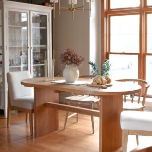 Modern Timber Oval Dining Table