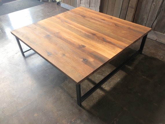 Large square rustic coffee table deals