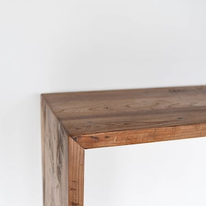 Reclaimed Wood Console Table / Modern Plank Entryway Table image 6