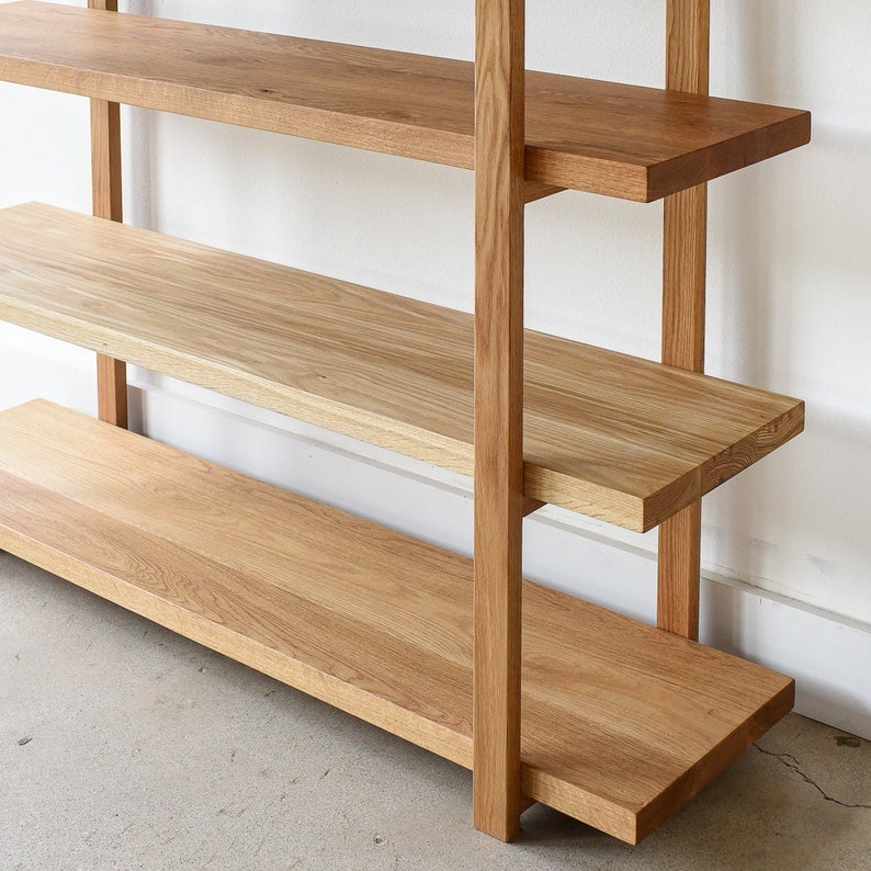 Large Bookshelf / Modern White Oak Bookcase Etsy