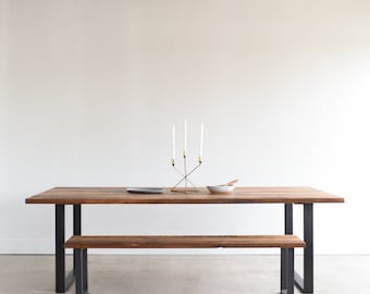 Industrial Dining Table Made From Reclaimed Wood