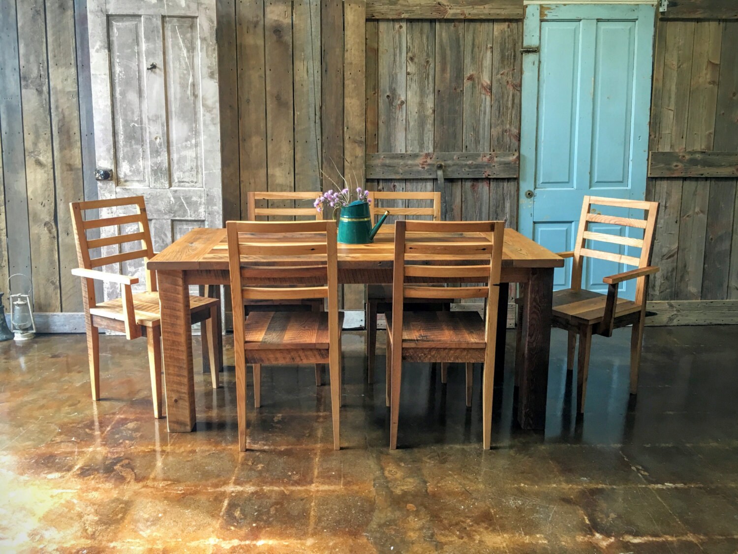 Farmhouse Dining Table and Chairs Set Dining Room Set Etsy