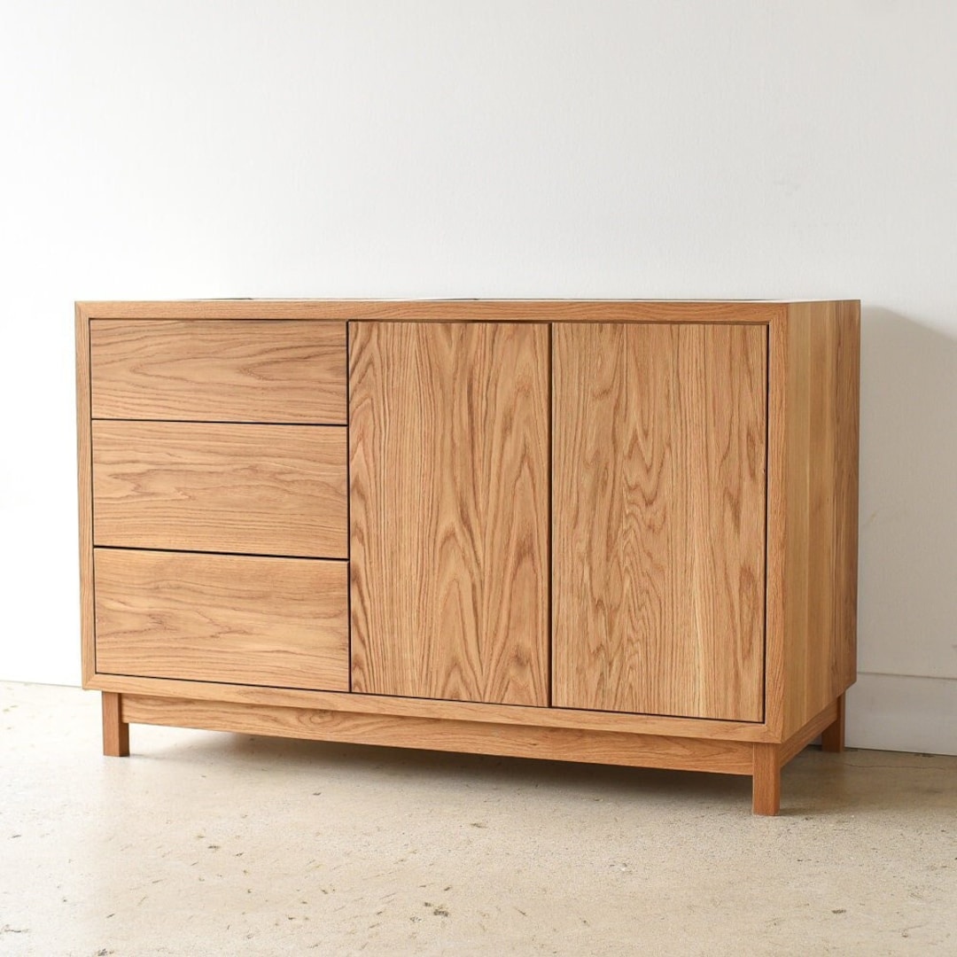 Modern Bathroom Vanity / Off-center Single Sink Vanity Console - Etsy