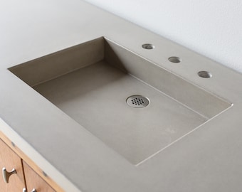 Concrete Vanity Top with Integral Sink