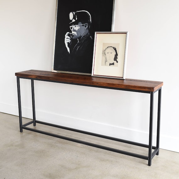 Black metal sale frame console table
