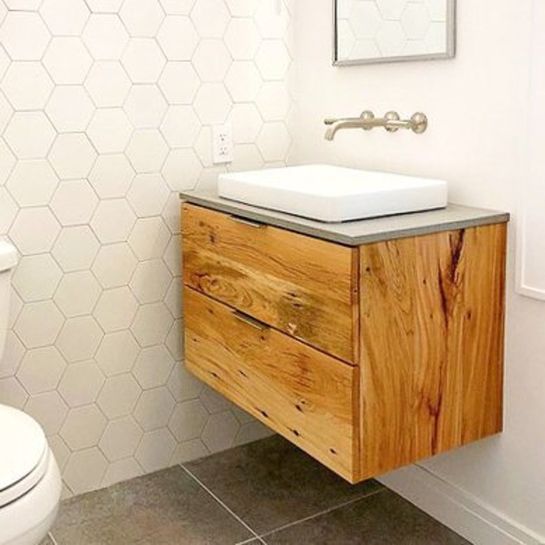 24 Modern Floating Vanity 2 Drawer
