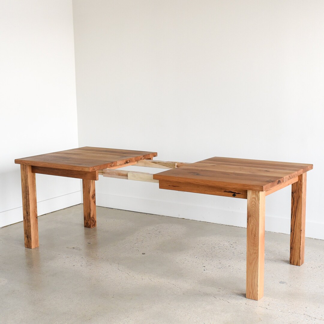 Farmhouse Extendable Dining Table / Reclaimed Wood Kitchen Table - Etsy