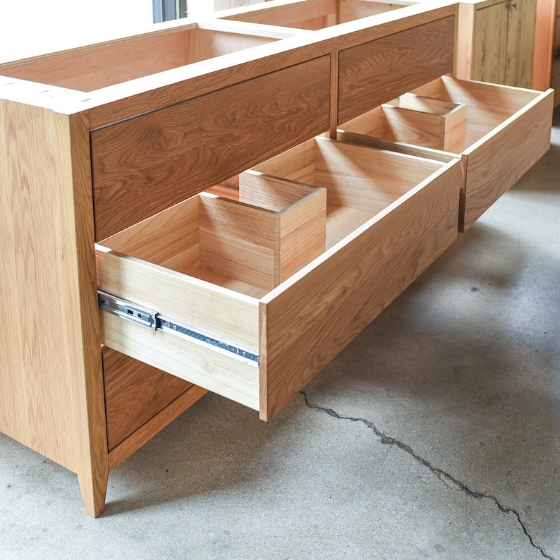 Bathroom Vanity / Mid Century Modern Double Sink Console Etsy