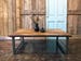 Industrial Reclaimed Wood Coffee Table / H-Shaped Steel Legs