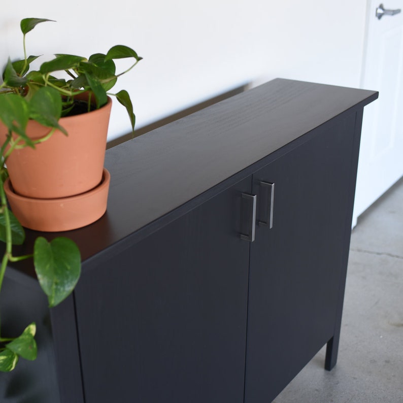 Black Two-Door Storage Cabinet