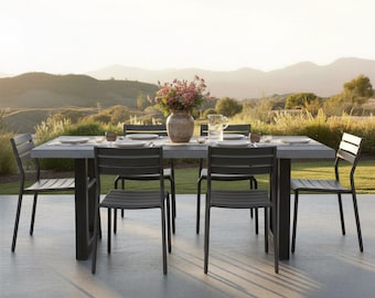 Industrial Modern Indoor/ Outdoor Concrete Dining Table
