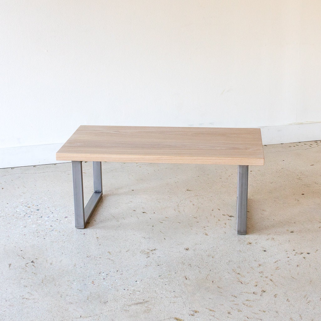 Industrial Coffee Table / Reclaimed Wood / H-shaped Steel Legs - Etsy
