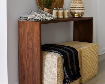 Modern Console Table / Handmade Walnut Entryway Table