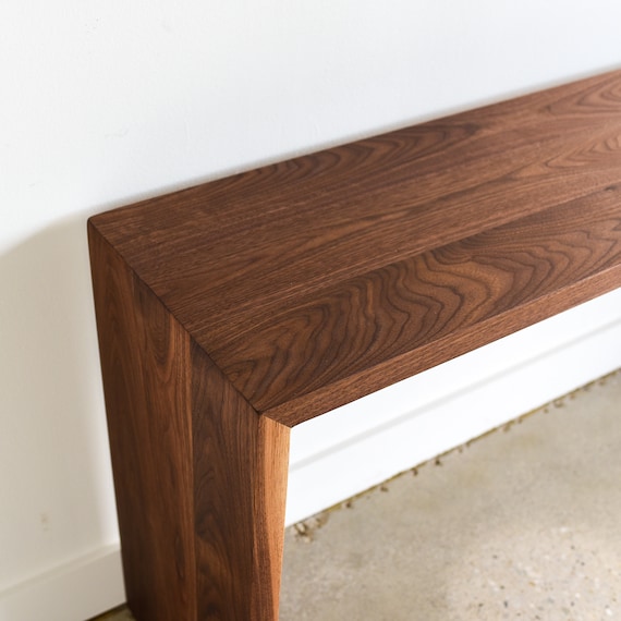 Quick Ship Modern Console Table / Handmade Walnut Entryway Table