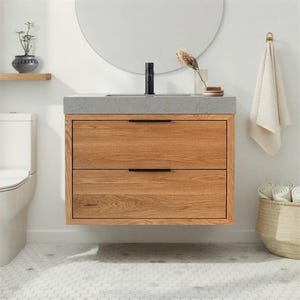 30" Modern Floating Vanity / 2-Drawer