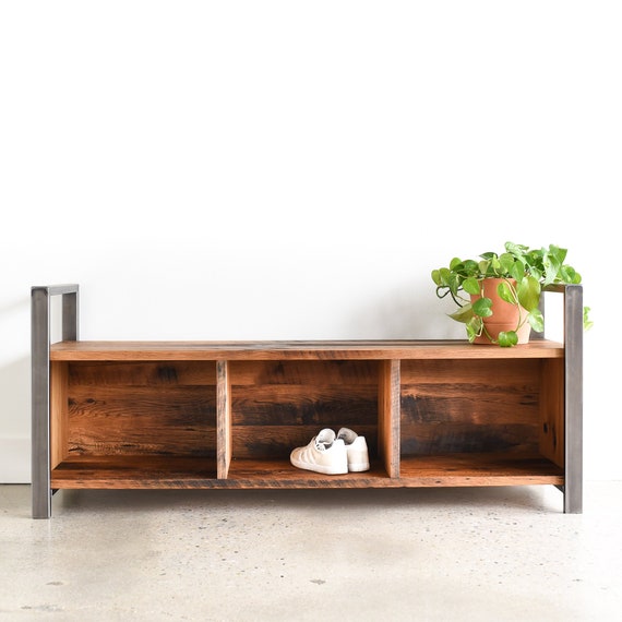 Rustic Entryway Bench With Storage