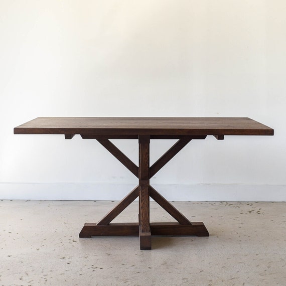 Modern wood sale pedestal dining table