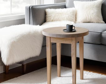 Round Tapered Leg End Table