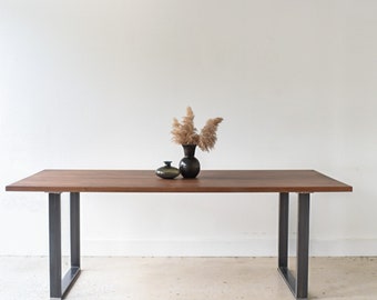Industrial Dining Table Made From Reclaimed Wood