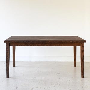 Slim Tapered Leg Dining Table Pictured In Reclaimed Oak Walnut