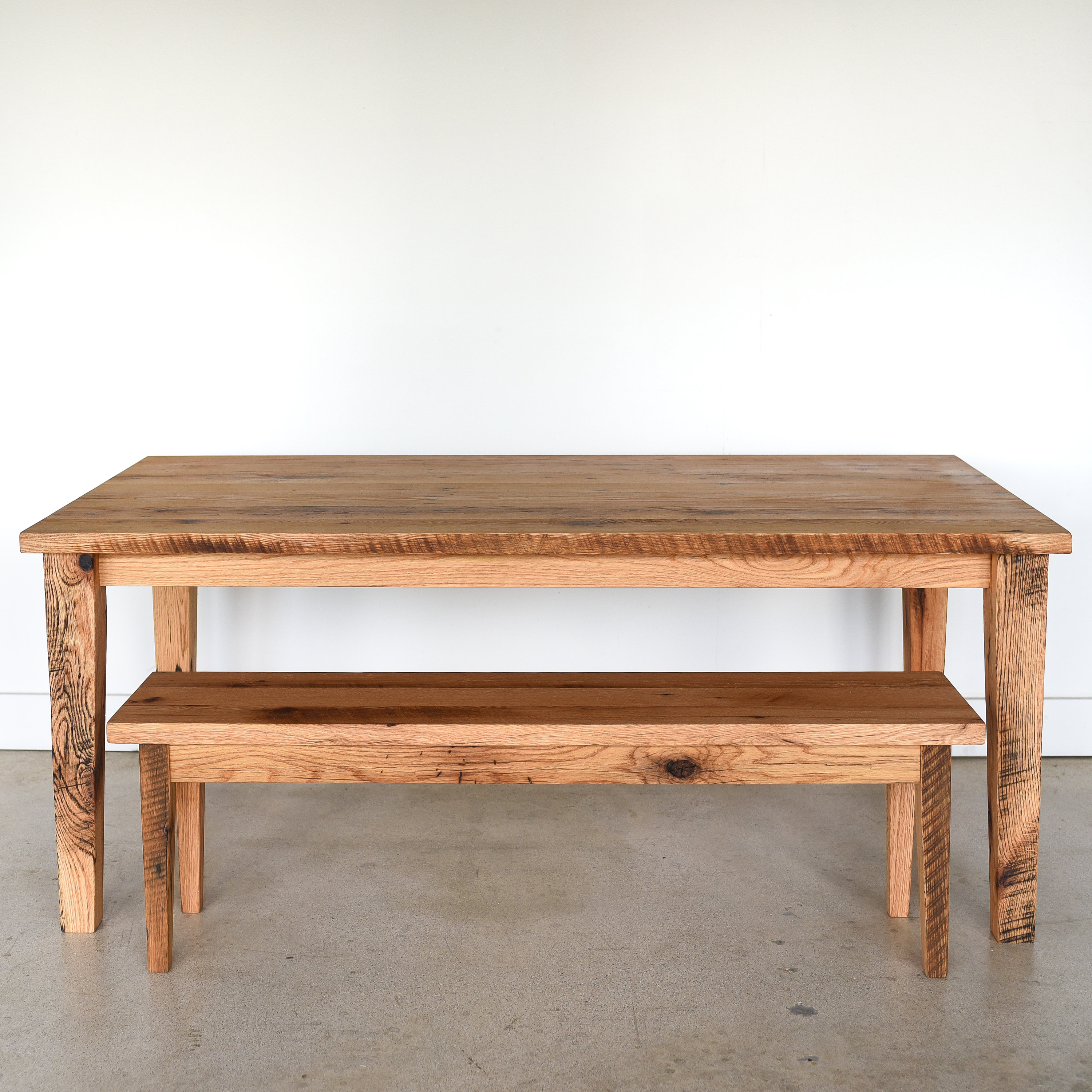 Quick Ship Reclaimed Wood Farmhouse Dining Table / Tapered Legs - Etsy