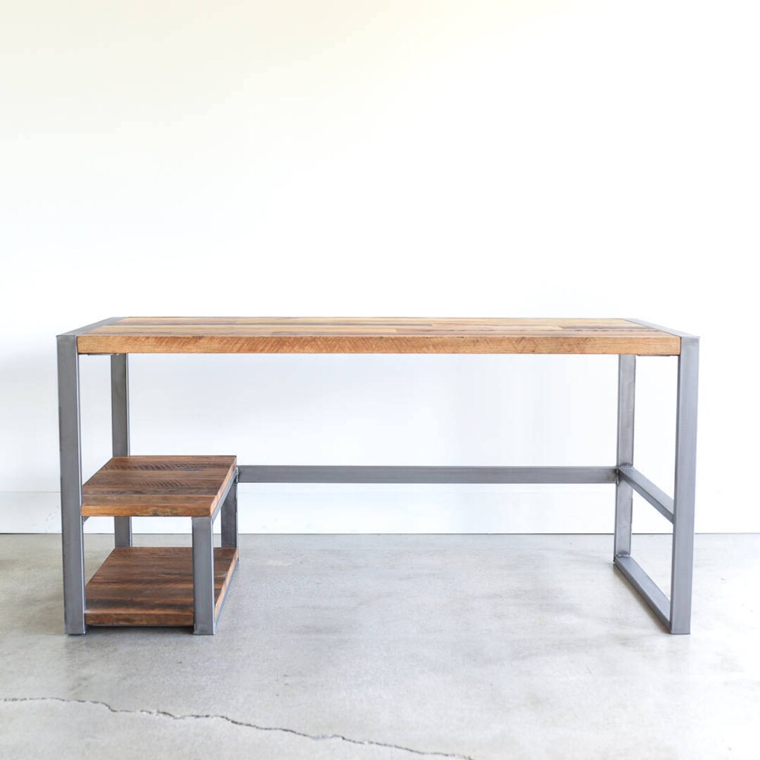 Reclaimed Wood Desk / Industrial Office Desk - Etsy