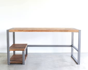 Reclaimed Wood Desk / Industrial Office Desk