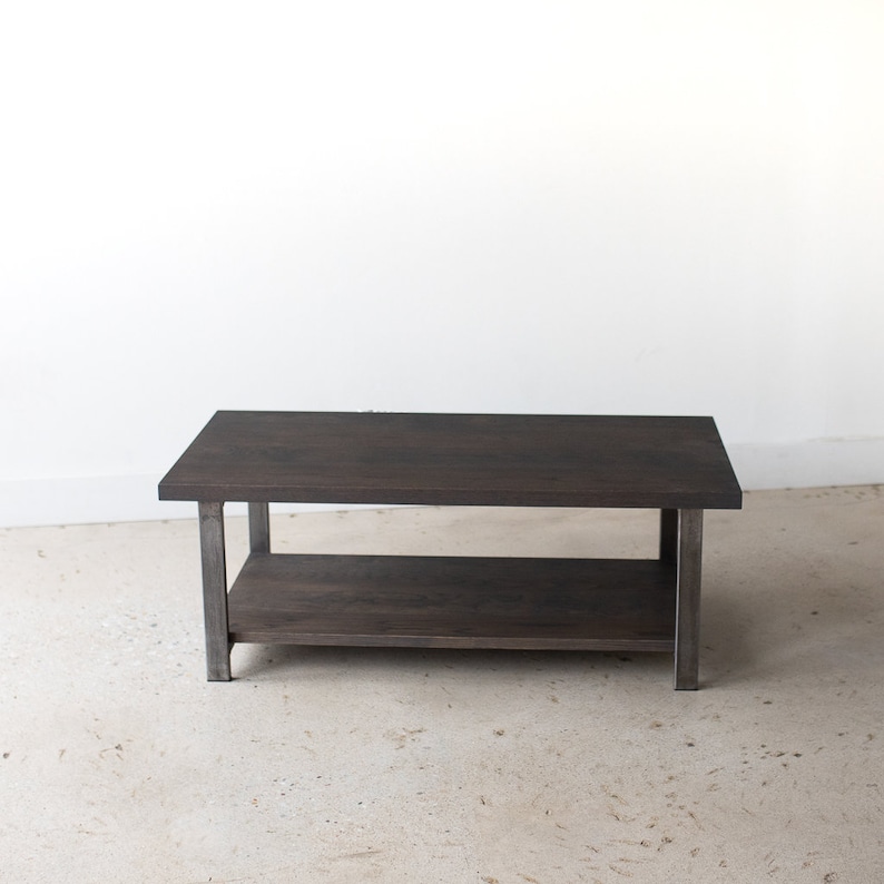 Coffee Table made with Reclaimed Wood / Rustic Coffee Table with Lower Shelf image 4