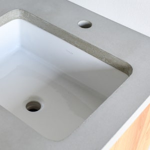 Concrete Vanity Top / Rectangle Undermount Sink image 5