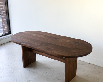 Modern Timber Oval Dining Table