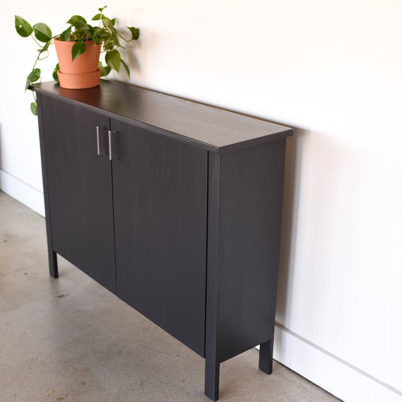 Black Two-Door Storage Cabinet