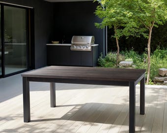 Steel Frame Outdoor Dining Table