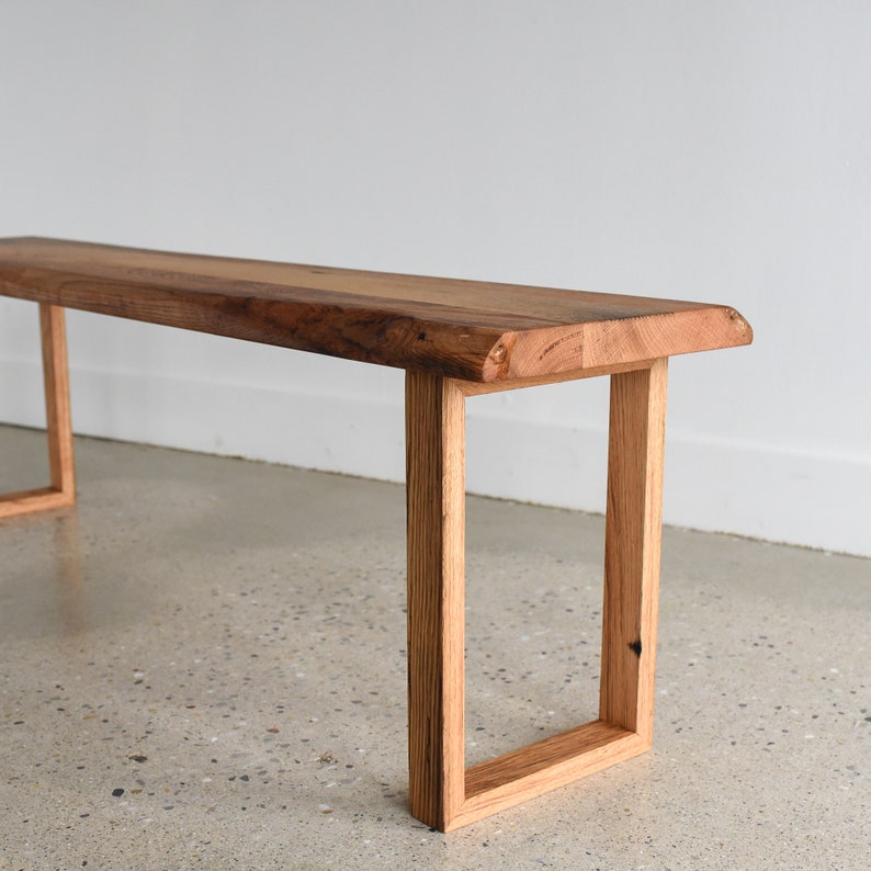 Live Edge Bench Made From Reclaimed Wood / Entryway Bench / Etsy