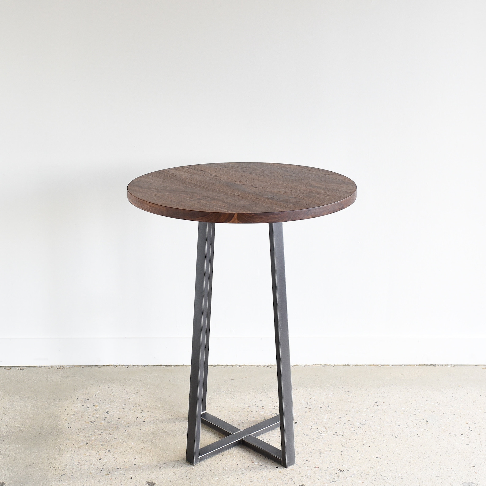 Round Walnut Kitchen Table / Counter or Bar Height Pub Table / Etsy