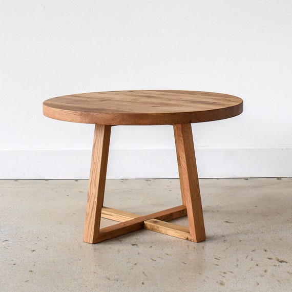 Round Solid Wood Coffee Table 