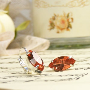 Limited Edition Blucha\u2122 Art Deco Style Wedding & Bridal Jewellery Romantic Vintage Austrian Crystal Heart Earrings UK Handmade